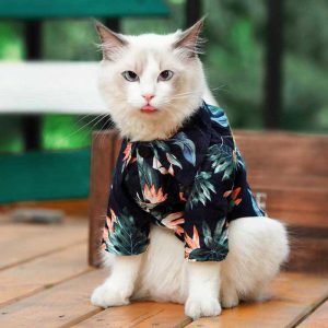 ملابس-للقطط-والكلاب-الصغيرة-قمصان-هاواي-كحلي