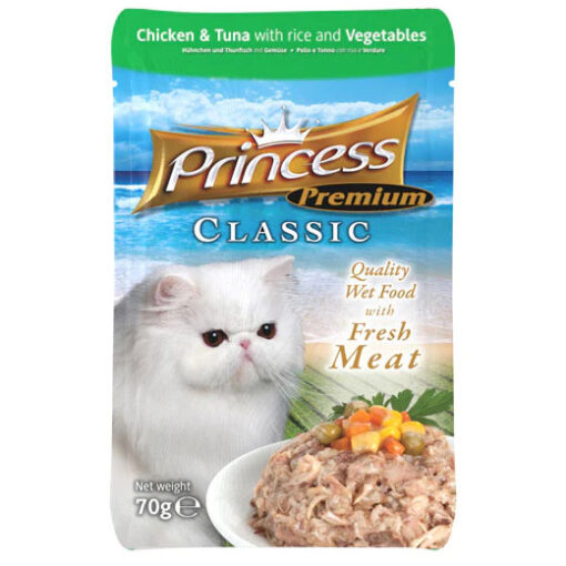 برينسيس-كلاسيك-أظرف-تونه-و-الدجاج-مع-الأرز-و-خضروات-طعام-رطب-للقطط-70-غرام